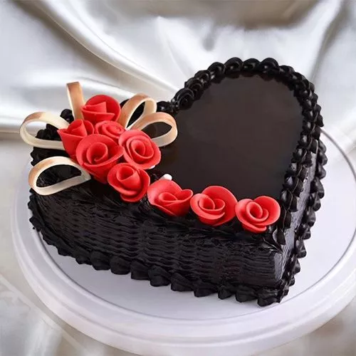 Romantic Chocolate Heart Cake