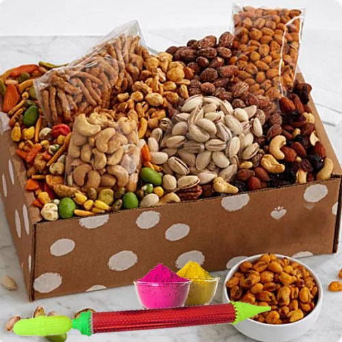 Healthy Pick - Dry Fruit Gift Basket | UAE Delivery - Flora2000 to United  Arab Emirates - Flora2000