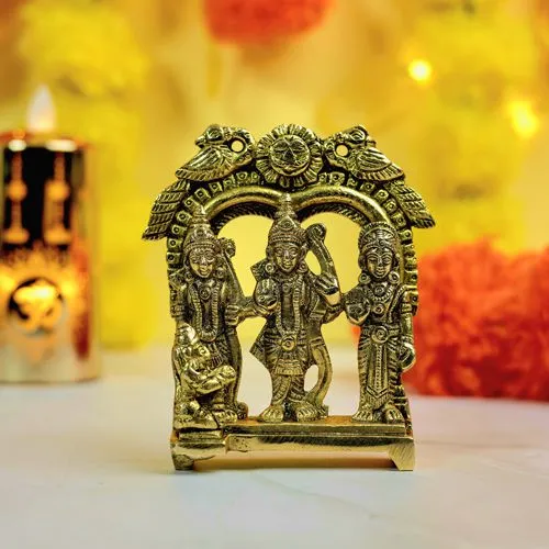 Traditional Brass Ram Darbar Murti