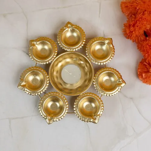 Unique Diya Shape Urli Bowl Gift