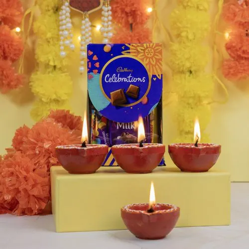 Cadbury Chocolates n Decorative Diyas Combo