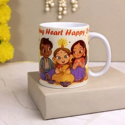 Illuminated Glowing Heart Happy Souls Mug