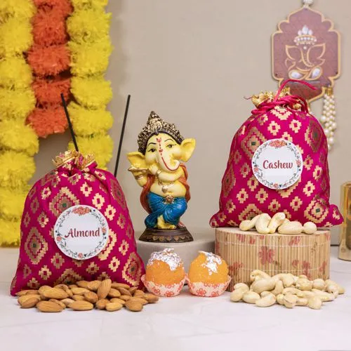 Festive Nut Potli  N  Ganesh Decor Combo