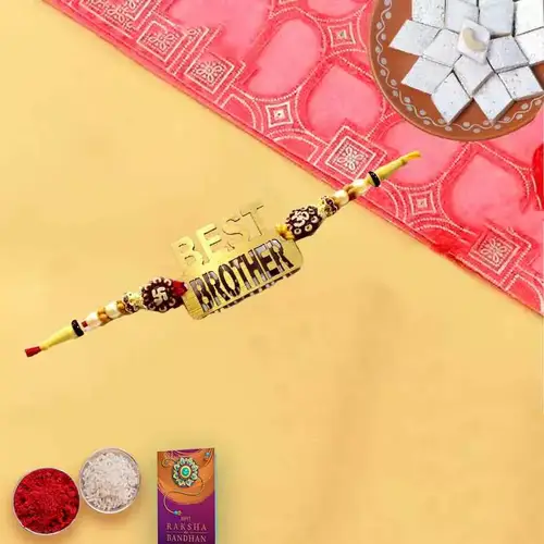 Rakhi with Kaju Katli