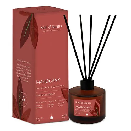 Tranquil Mahogany Essence Reed Diffuser Set