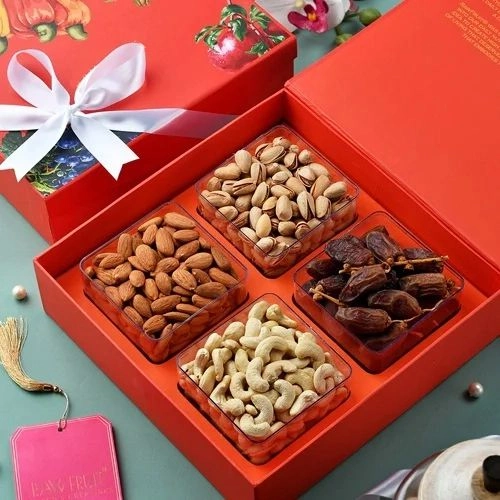 RawFruit Orange Gift Box of Savory Dry Fruits