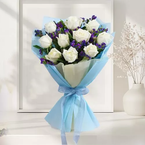 Pure White Roses Bouquet