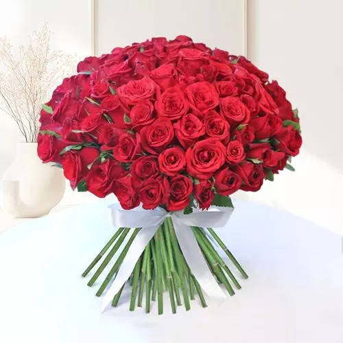 Beautiful 100 Red Roses Bouquet