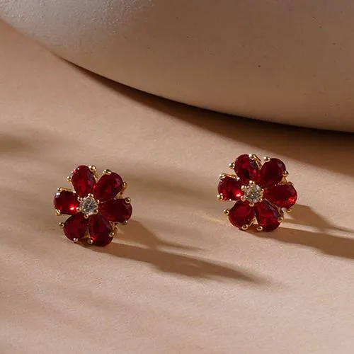 Petal Chic Stone Earrings