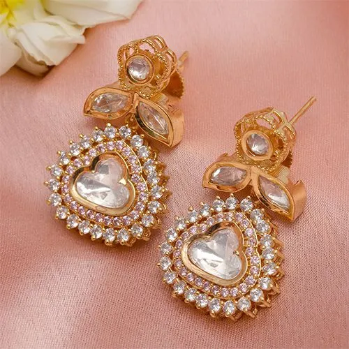 Glamorous Kundan Dangle Earrings