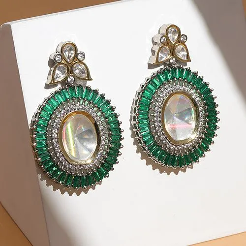 Glamorous Green Dangler Earrings