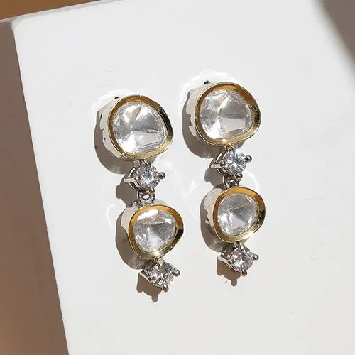 Luxe Kundan and Diamond Earrrings