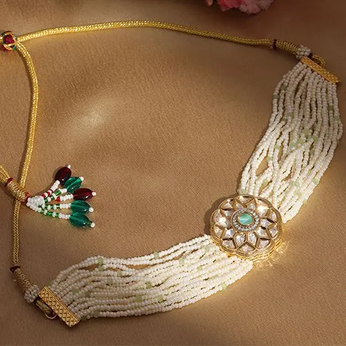 Festive Pearl n Kundan Statement Choker