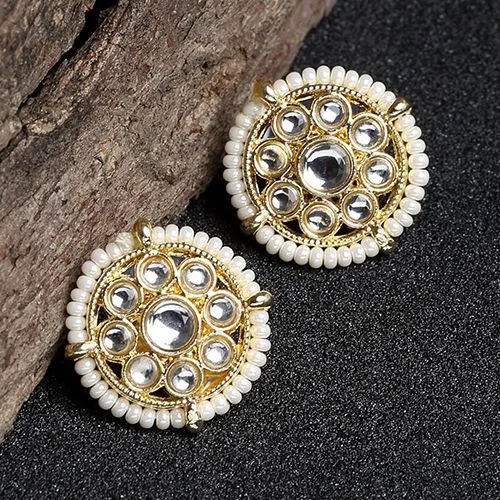 Elegant Round Kundan Earrings