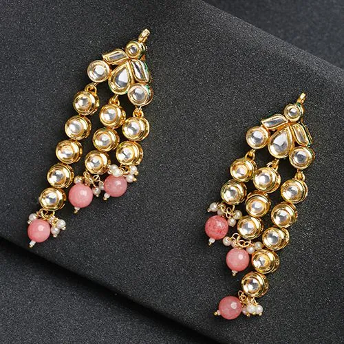 Graceful Kundan   Pearl Earrings