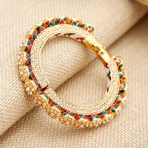 Sophisticated Pearl Adorned Bangle