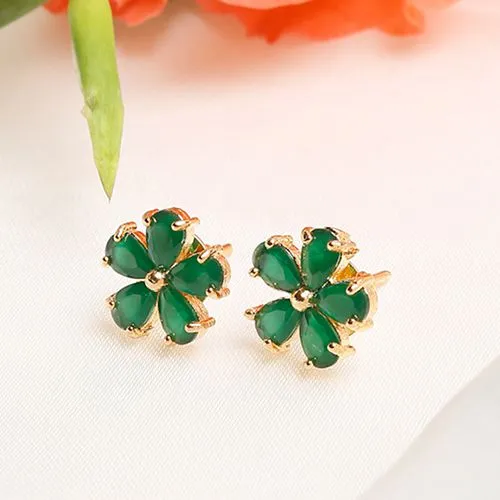 Vibrant Floral Design Studs