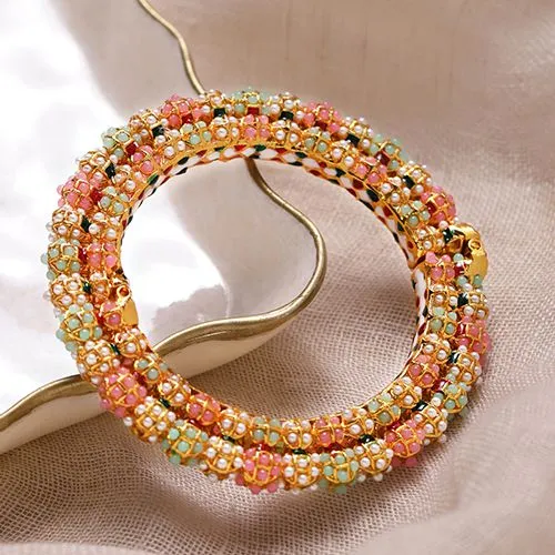 Traditional Beaded Meenakari Bangle