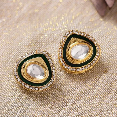 Sparkling Kundan Studs Pair