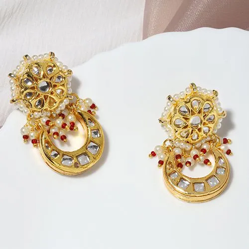 Stunning Kundan Hoops