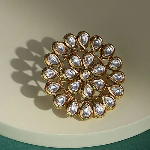 Dazzling Kundan Designer Ring