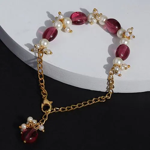 Chic Kundan Stone Anklet Pair