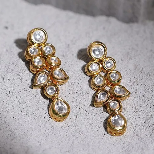 Chic Kundan Statement Earrings