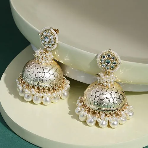 Timeless Kundan Hoops