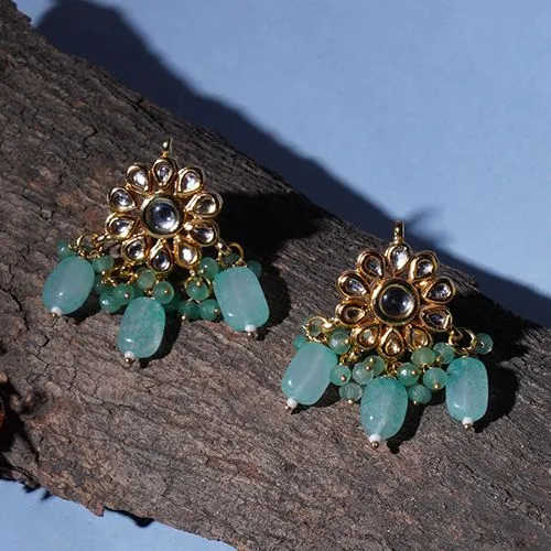 Vintage Vibe Mint Stone Earrings