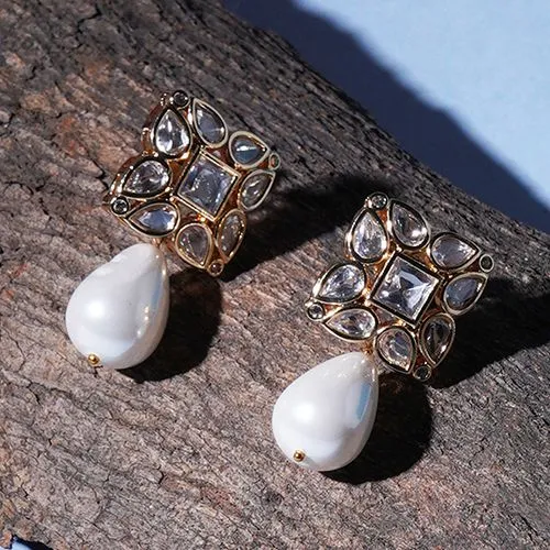 Classic Kundan Pearl Drops