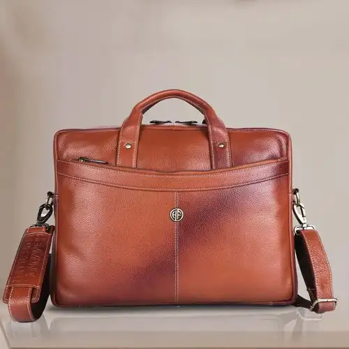 Stylish Leather Laptop Messenger Bag for Men