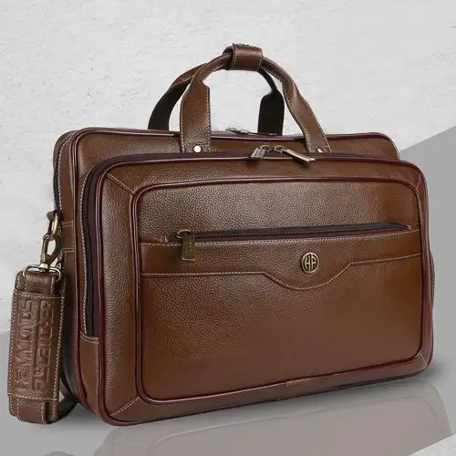 Ravishing Leather Laptop Bag for Men