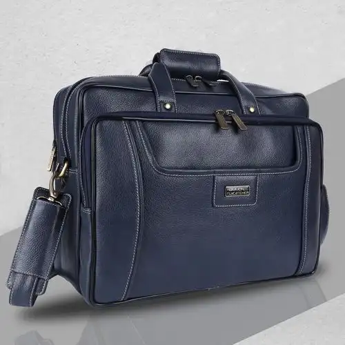 Trendy Leather Laptop Office Side Bag