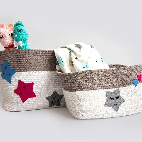 Eco Friendly Cotton Rope Baskets Duo