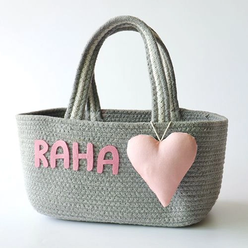 Cute Storage Basket with Heart