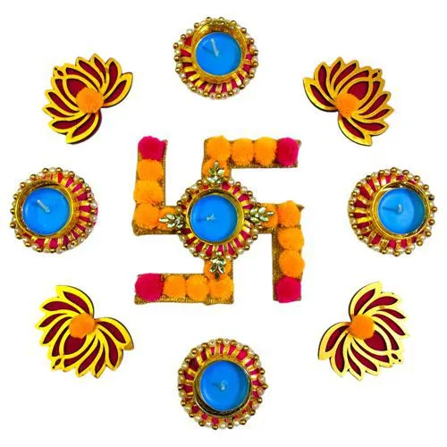 Festive Rangoli n Diya Delight Set