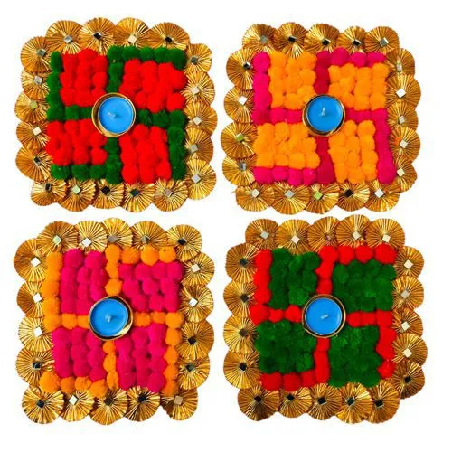 Reusable Rangoli  N  Diya Set