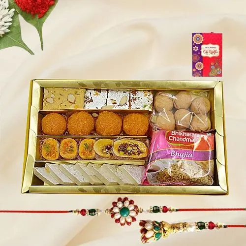 Incredible Pack of Sweets N Couple Rakhi