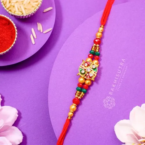 Spectacular Kundan Rakhi for Bhai