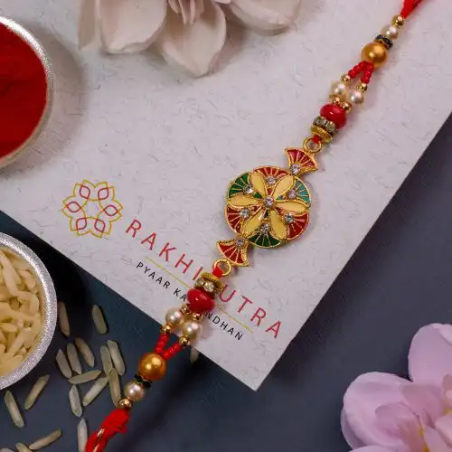 Beautiful Kundan Rakhi Gift