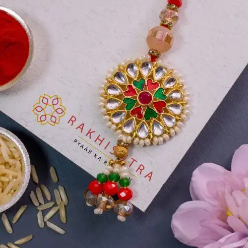 Fancy Kundan Lumba Rakhi