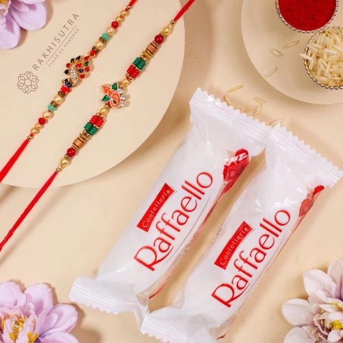 Premium AD Rakhi N Raffaello Treat