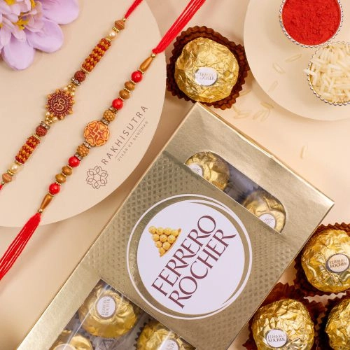 Divine Rakhi Set N Ferrero Rocher