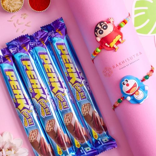 Trendy Kids Cartoon Rakhi N Cadbury Perk Combo