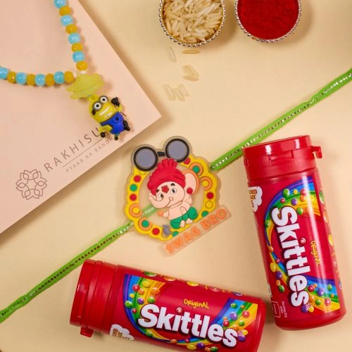 Stylish Kids Rakhi N Skittles Combo