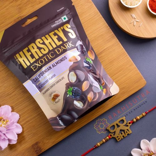 Trendy Bhai Rakhi N Hersheys Dark Chocolate Combo