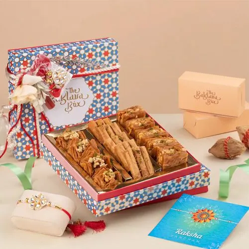 Exclusive Set of Elegant Rakhis  N  Premium Baklava