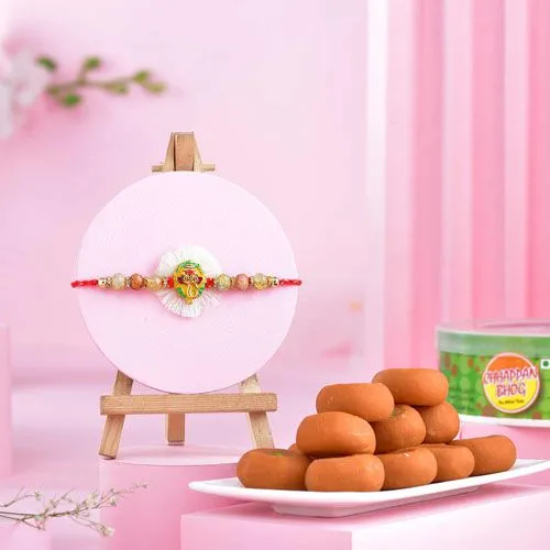 Traditional Rakhi  N  Kesar Peda Gift Box