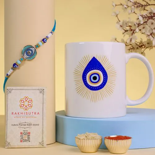 Symbolic Evil Eye Rakhi N Mug Duo