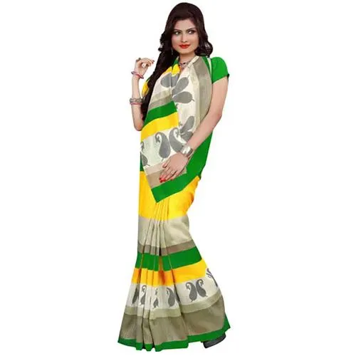 Fashionable Womens Collection Printed Saree from Rainbow